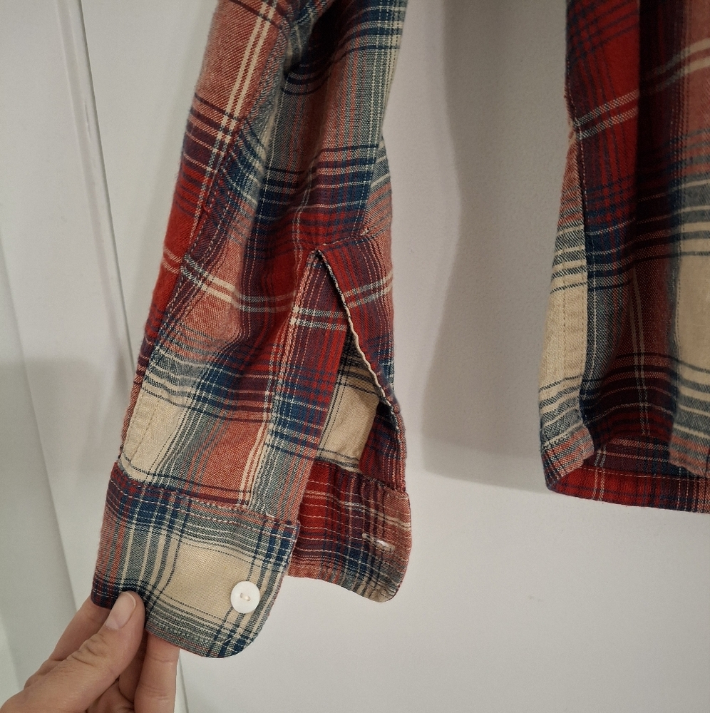 Ralph Lauren  RRL RUBY CHECK-PRINT SHIRT IN ROT - Picture 7 of 12